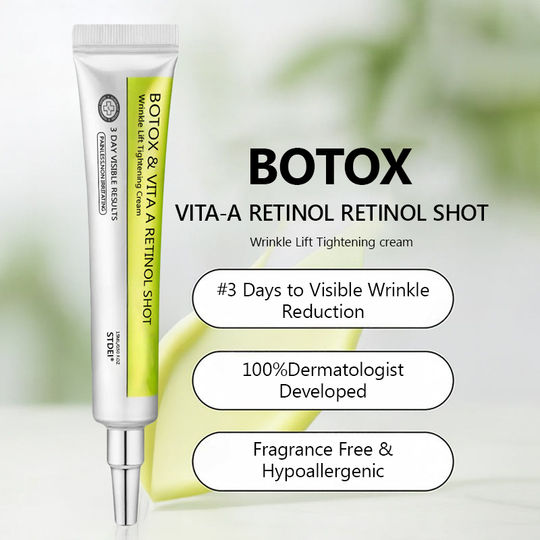 𝑶𝒇𝒇𝒊𝒄𝒊𝒂𝒍 𝑺𝒕𝒐𝒓𝒆👍| Faigh craiceann óg ar ais anois 💫STDEI® BOTOX & Uachtar Teannadh Ardaithe Roic VITA A RETINOL SHOT