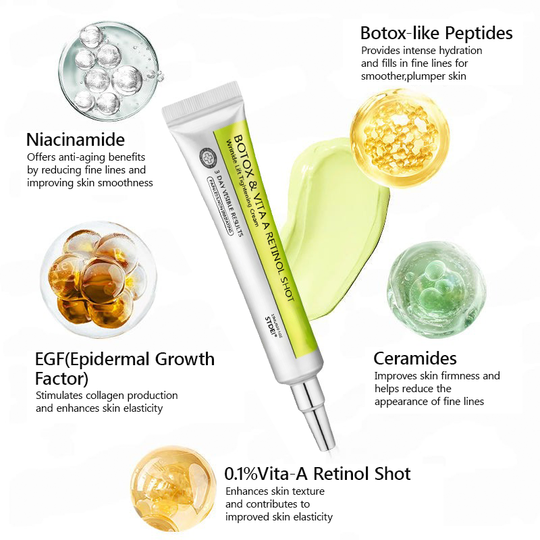 𝑶𝒇𝒇𝒊𝒄𝒊𝒂𝒍 𝑺𝒕𝒐𝒓𝒆👍| Faigh craiceann óg ar ais anois 💫STDEI® BOTOX & Uachtar Teannadh Ardaithe Roic VITA A RETINOL SHOT