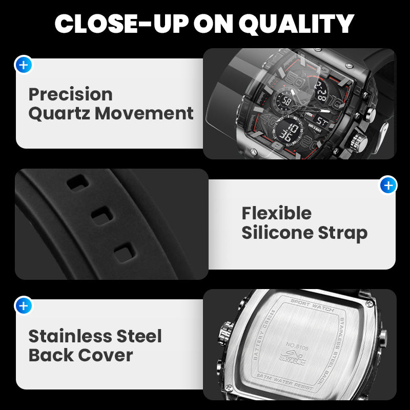 ⚡LED-taustavalo + sekuntikellotekniikka💥Smael Technology -tyylinen digitaalikello