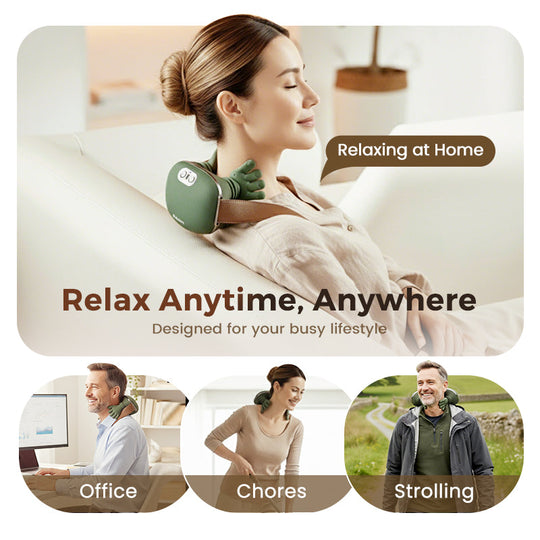 🔥Úžasné ponuky pre rok 2026: ZĽAVA 50 %! 🌲 Najlepší prenosný masážny prístroj na krk – 3-krát viac relaxácie! 💆