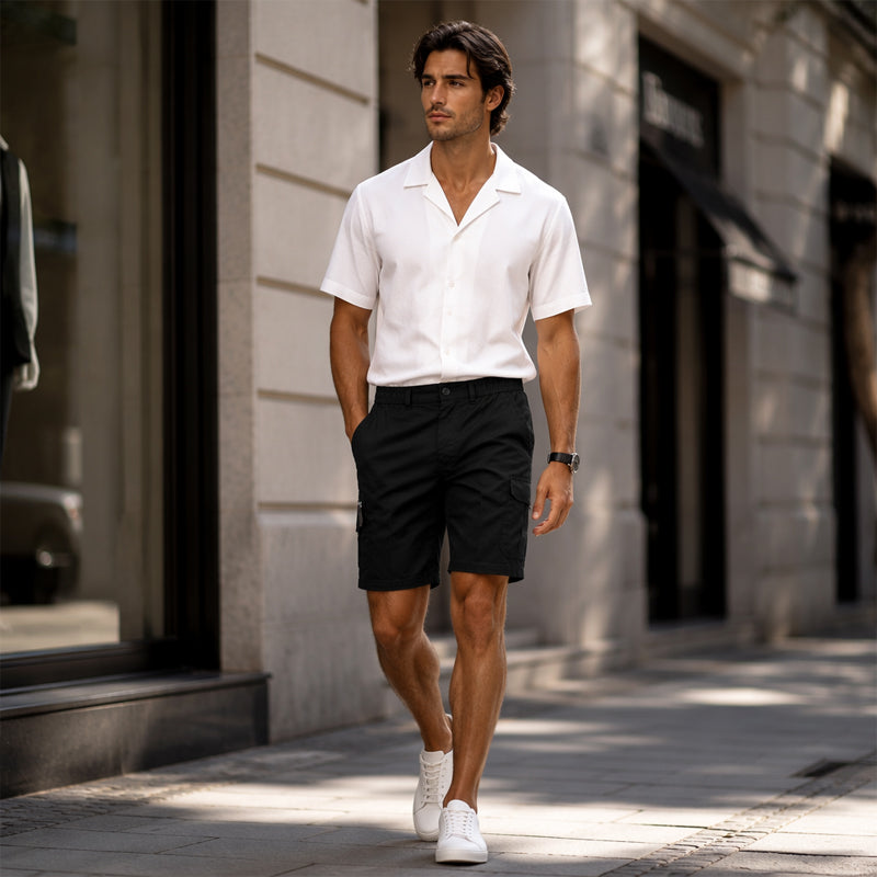 📢📢50% OFF !! ⏰Men's Cargo Shorts – Elastic Waist, Multi-Pocket, Durable