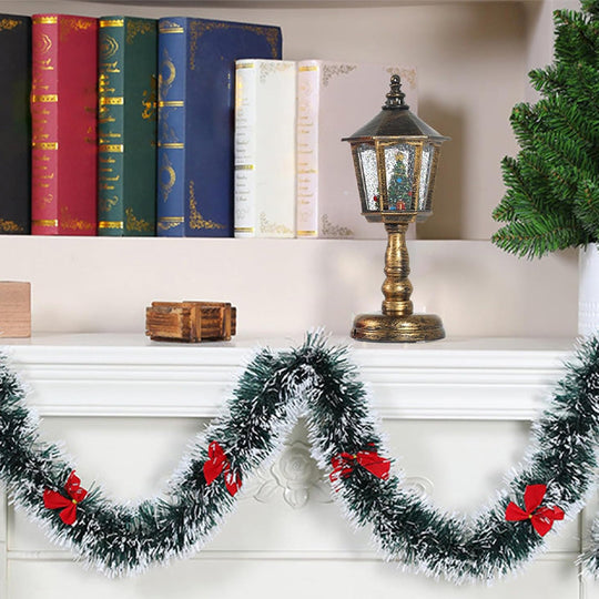 Julnattlampa med snö och musik - Dekorativ snögloblampa för hyllor & Gåvor