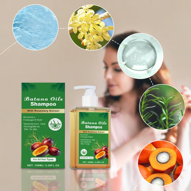 Shampoing à l'huile de Batana à l'extrait de romarin