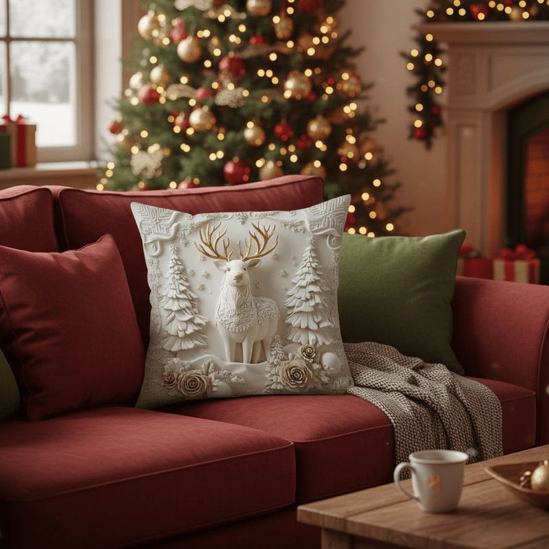 🎄Christmas 3D Printed Pillow✨