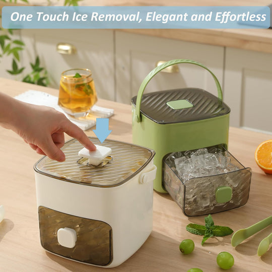 🥳2026 HOT SALE🥳💞50K+ SOLD!💥🥤🧊 50% OFF! Ice Cube Maker with Storage – 48 cubes at once, leak‑proof lid. Stackable, saves space. Includes ice scoop & tong. A summer essential. 🏖️✅