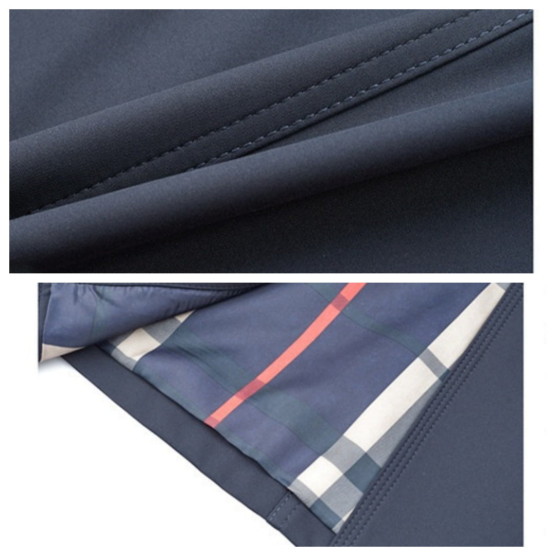 ⛈️Seaicéad Gaoithe Dúbailte-Chíche na bhFear🧥 - Soghluaisteacht Altaithe, Pócaí Fóntais Doimhne & Fabraic Aimsire Éasca le Cúram