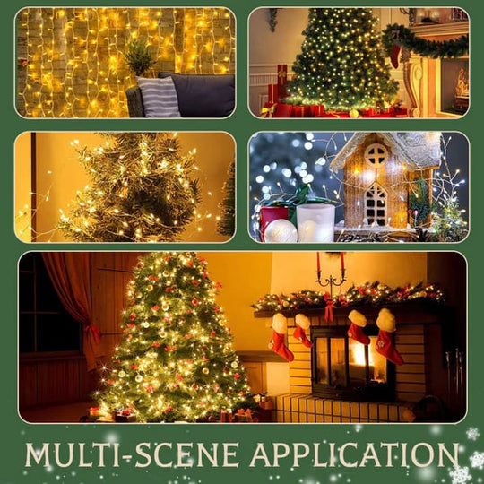 🎄Tidig julkampanj 50 % rabatt🎁 Ljusslinga med koppartråd och smällare