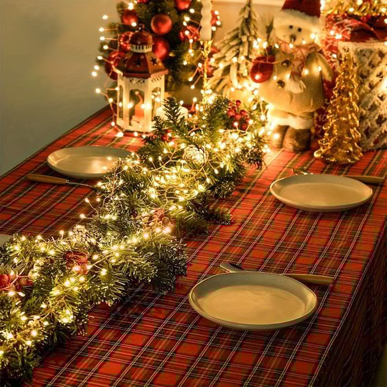 🎄Tidig julkampanj 50 % rabatt🎁 Ljusslinga med koppartråd och smällare