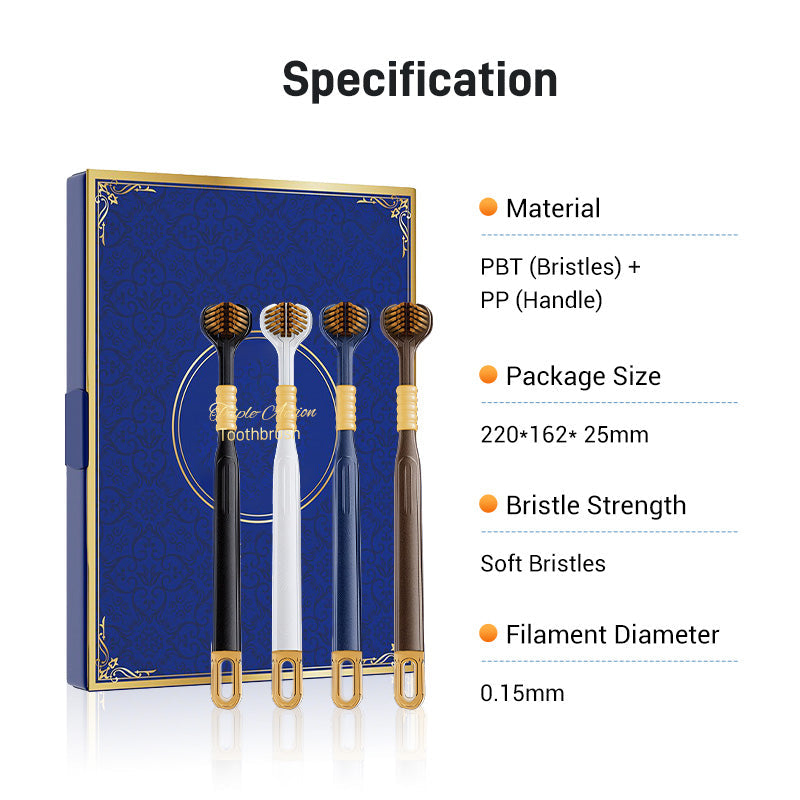 Three-head multi-angle cleaning toothbrush to ensure your oral safety