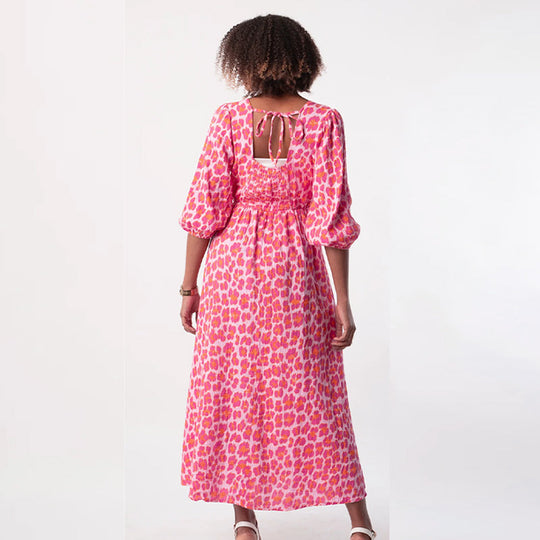 🎨Nuovo arrivo 50% di sconto💥Abito stampato con scollo a V da donna – Pennellate d'estate🌺