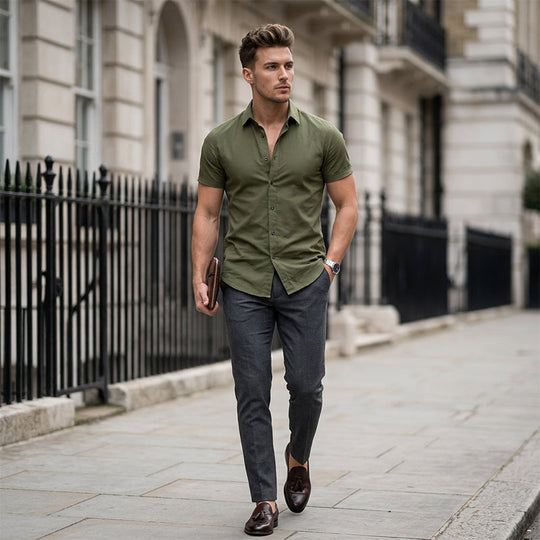 👔 50% OFF NOW! ✨ Men's Non-Iron Shirts – Wrinkle-Free, Comfortable All Day & Perfect for Business or Casual 👕