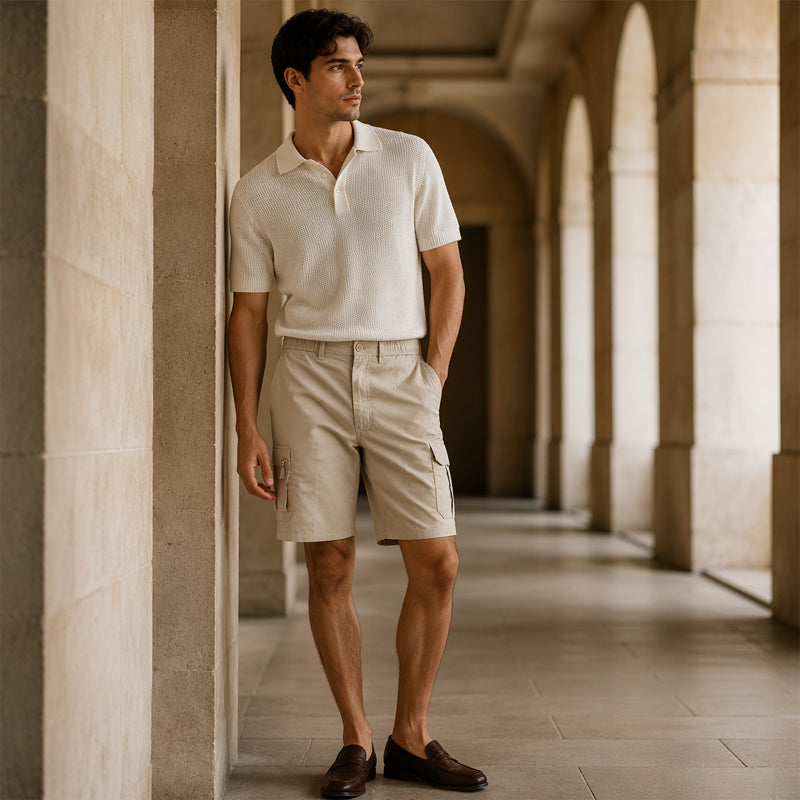 📢📢50% OFF !! ⏰Men's Cargo Shorts – Elastic Waist, Multi-Pocket, Durable