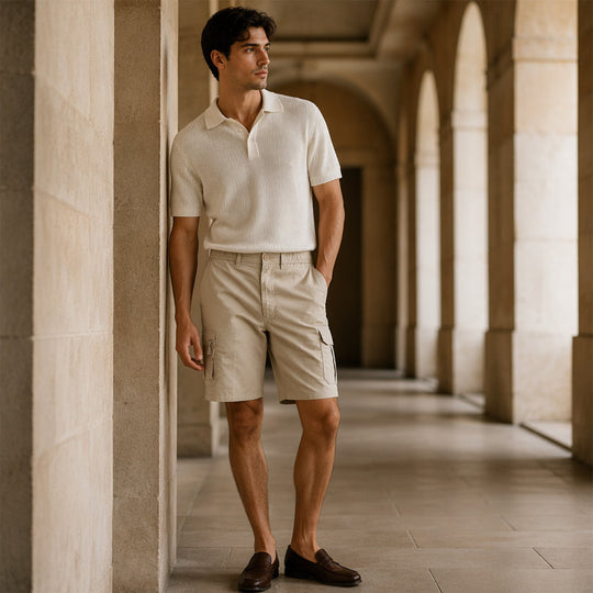📢📢50% OFF !! ⏰Men's Cargo Shorts – Elastic Waist, Multi-Pocket, Durable