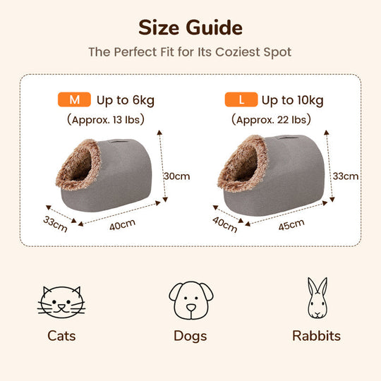 🥳2026 HOT SALE🥳💞50K+ SOLD!💥❄️🛡️ Flash Sale 50% Off! Cozy Pet Cave Bed – Your pet‘s safe haven for winter. Soft, warm & perfect for cuddle-up naps. Peace of mind for caring owners. 🛏️❤️