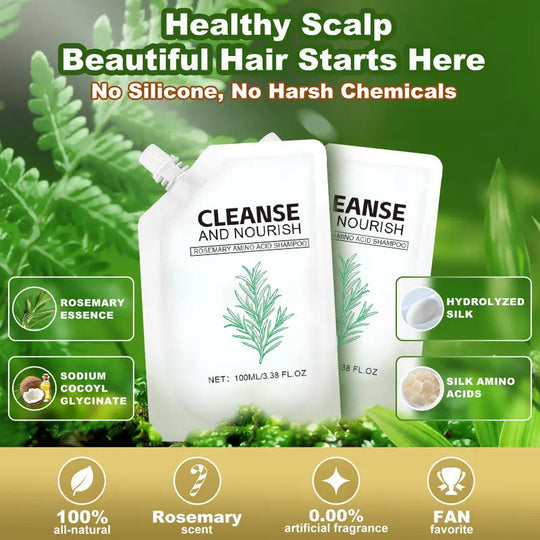 Uppfriskande len & Glansigt hårschampo