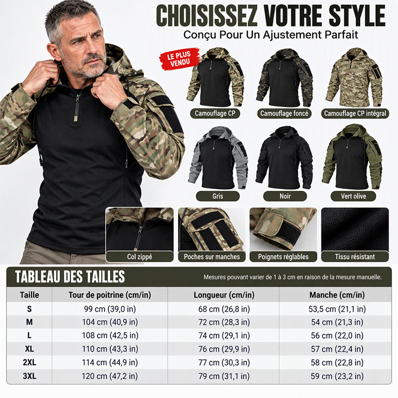 Veste tactique respirante pour homme, adaptée aux activités extérieures
