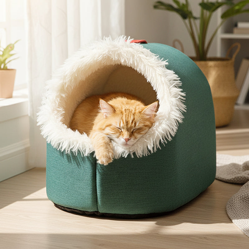 🥳2026 HOT SALE🥳💞50K+ SOLD!💥❄️🛡️ Flash Sale 50% Off! Cozy Pet Cave Bed – Your pet‘s safe haven for winter. Soft, warm & perfect for cuddle-up naps. Peace of mind for caring owners. 🛏️❤️
