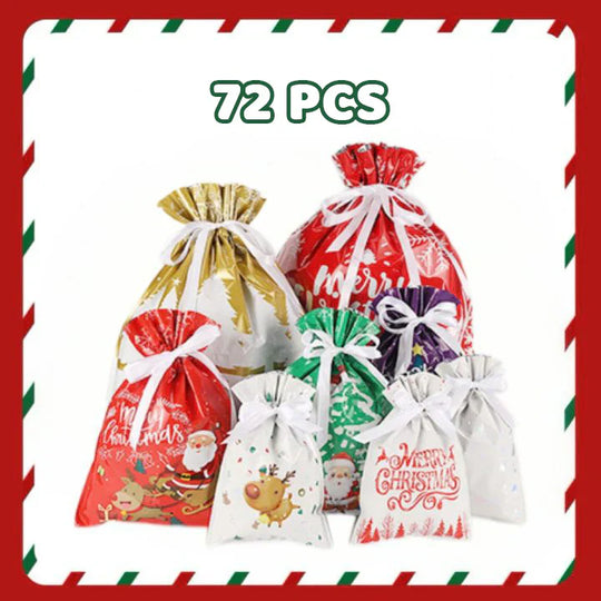 🔥Rebajas de Navidad 49% de descuento🎅Bolsas de regalo navideñas con cordón (biodegradables)🎁