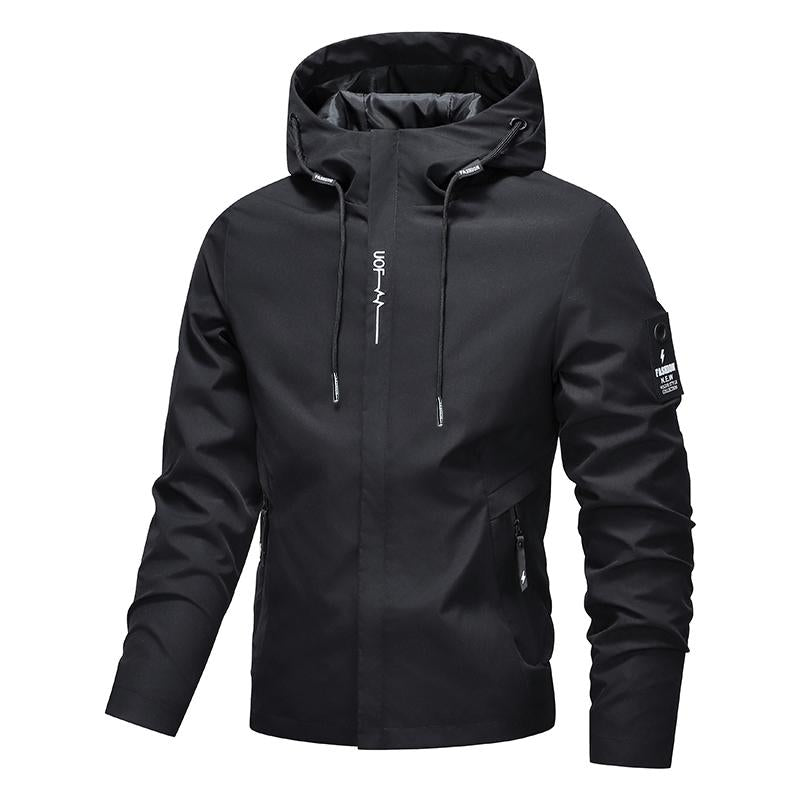 💧🌬️ Veste à capuche pour homme – imperméable et coupe-vent, avec cordon de serrage. Idéale pour les activités de plein air et le quotidien. ✓ Durable ✓ Respirante. Découvrez-la dès maintenant ! 🔥🧥