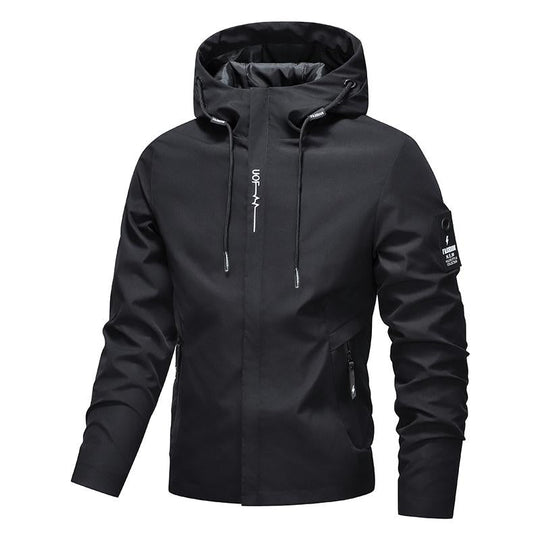 💧🌬️ Veste à capuche pour homme – imperméable et coupe-vent, avec cordon de serrage. Idéale pour les activités de plein air et le quotidien. ✓ Durable ✓ Respirante. Découvrez-la dès maintenant ! 🔥🧥