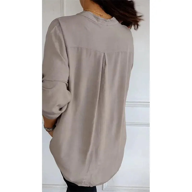 🌷Cotton V-neck Sequin Mid-sleeve Casual Top – Everyday Comfort With a Touch of Sparkle