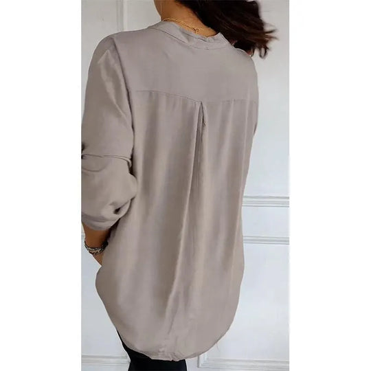 🌷Cotton V-neck Sequin Mid-sleeve Casual Top – Everyday Comfort With a Touch of Sparkle