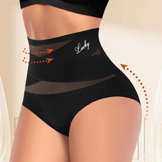 🌸2026 HOT SALE🥳✨Plus-Size High-Waist Cross Tummy Control Panties