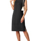 🔥Summer Sale 49% OFF💥Women Round Neck Loose Split Wrinkle-Free Midi Dress with Pockets | Split Hem Airflow Design