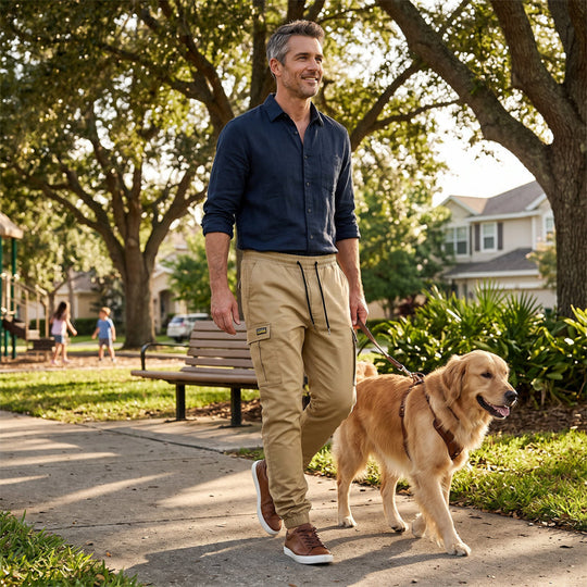 Men's Cargo Joggers – Drawstring Waist & Tapered Fit