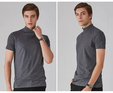 🔈🔈2026 Hot Sale – 50% Discount🎁Men's High Neck Slim Fit T-shirt