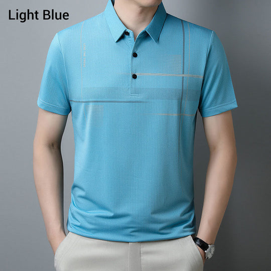 Men's Loose Cool Breathable Lapel T-Shirt
