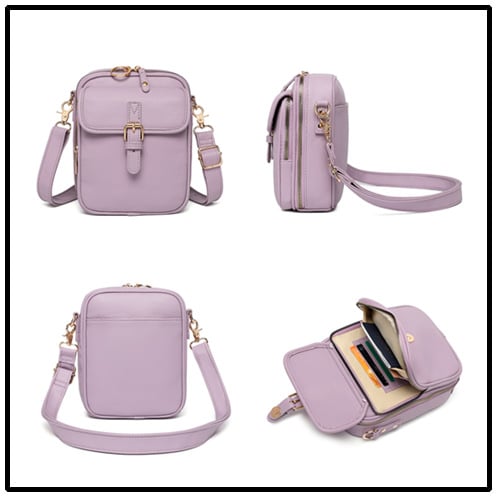 Vintage Crossbody Leather Bag – Adjustable & Spacious Design
