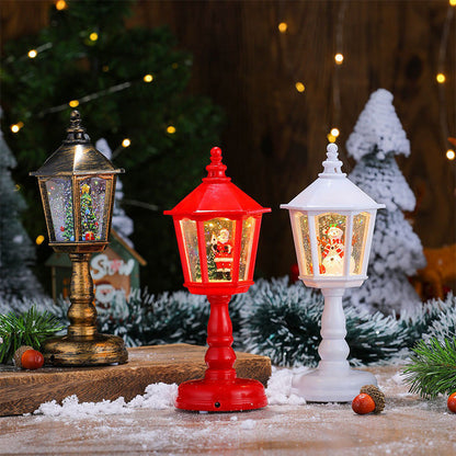 Christmas Luminous Snow Night Light with Music - Decorative Snow Globe Lamp for Shelves & Gifts