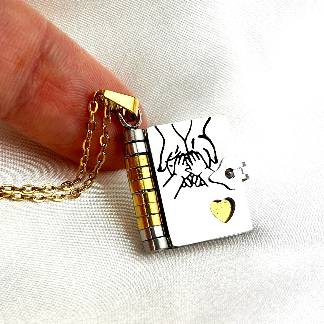 🔥🔥Min lilla stjärna bokhalsband för dotter, födelsedagspresent, examenssmycken av kärlek