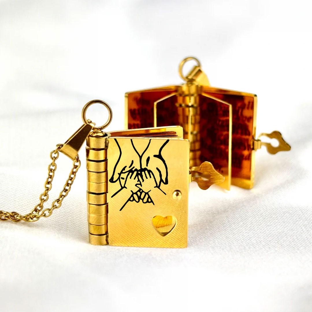 🔥🔥Min lilla stjärna bokhalsband för dotter, födelsedagspresent, examenssmycken av kärlek