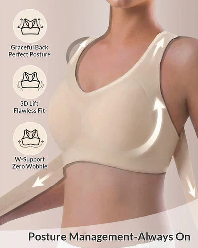 ⏰Front Closure Cross-Back Wireless Posture Bra