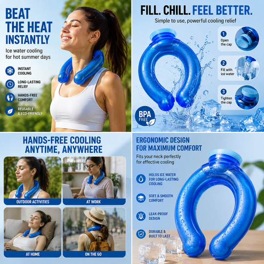 🌞Summer Hot Price Only Today🔥50K+ SOLD!🎁❄️U-Shaped Neck Hot Water Bottle
