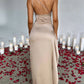 💜Cumpără 2 bucăți cu livrare gratuită💜Rochie maxi elegantă din satin, cu un umăr, model cocktail, decoltată, stil feminin, pentru nuntă și petrecere