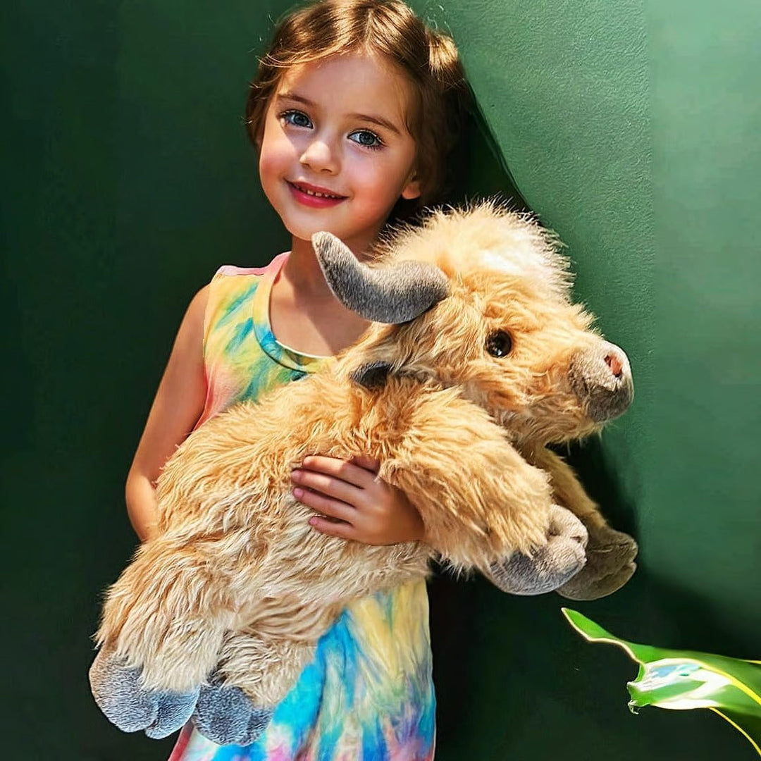 🔥Venta caliente 50% de descuento🎁Lindo juguete de peluche de vaca de las Tierras Altas de dibujos animados