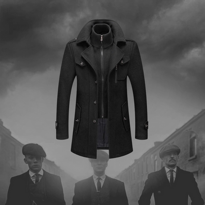 ⏳Limited-Time 50% Off⏰Men Classic Blends Wool Trench Coat 🧥