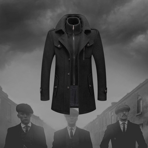 ⏳Limited-Time 50% Off⏰Men Classic Blends Wool Trench Coat 🧥
