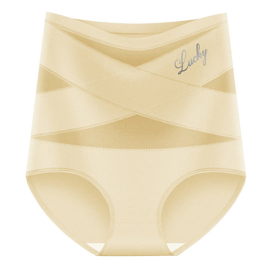 Plus-Size High-Waist Cross Tummy Control Panties