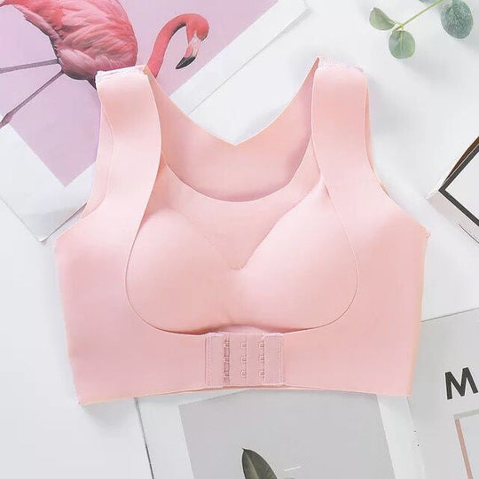 ⏰Front Closure Cross-Back Wireless Posture Bra