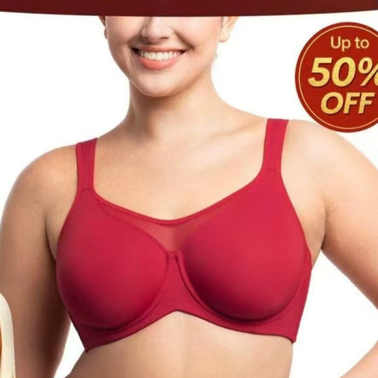 🏆Last Day £14.99!!- BUY 1 GET 1 FREE(Add 2pcs to your shopping cart)💐Women's Elegant Sheer Full Coverage Plus Size Bra