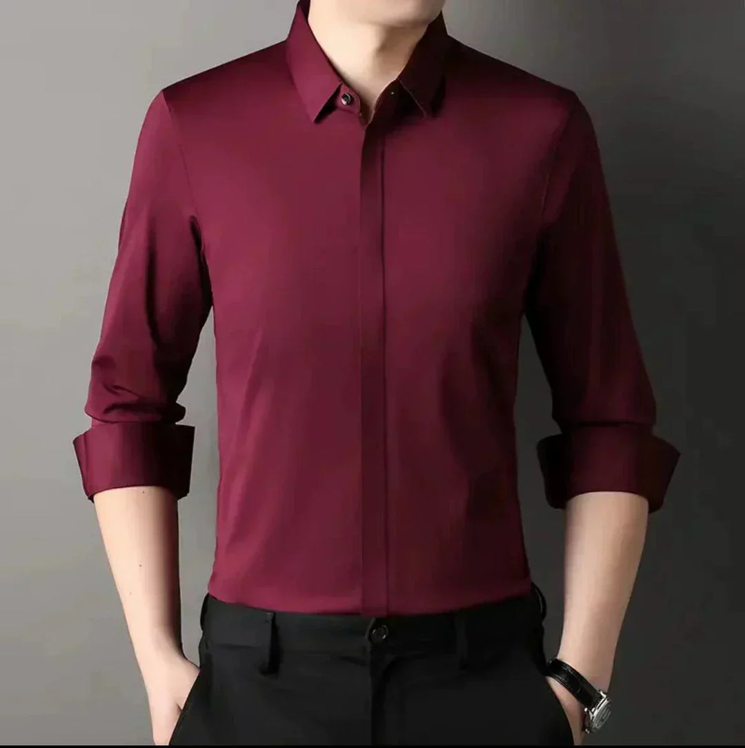 🔥2025 Hot Sale🔥Men's Wrinkle-Free Button-Down Shirt