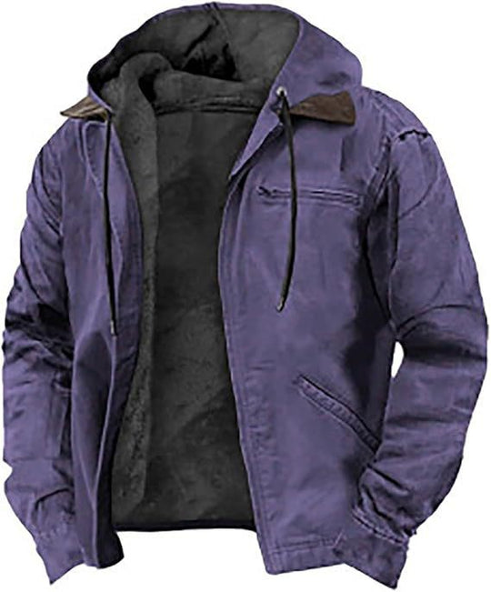 ⏳LAST DAY SALE 50% OFF !!📢Men’s Plush-Lined Hooded Work Jacket
