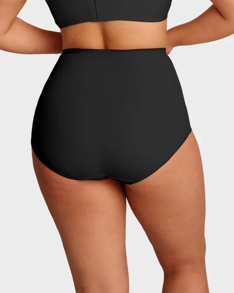 Plus-Size High-Waist Cross Tummy Control Panties