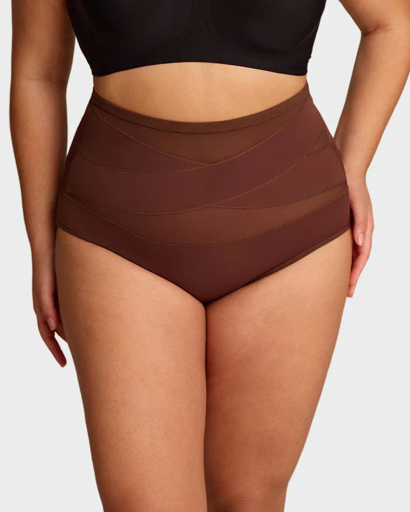 🌸2026 HOT SALE🥳✨Plus-Size High-Waist Cross Tummy Control Panties