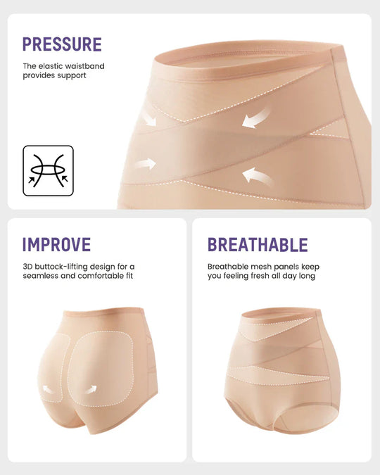 🌸2026 HOT SALE🥳✨Plus-Size High-Waist Cross Tummy Control Panties