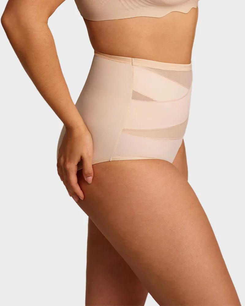 🌸2026 HOT SALE🥳✨Plus-Size High-Waist Cross Tummy Control Panties